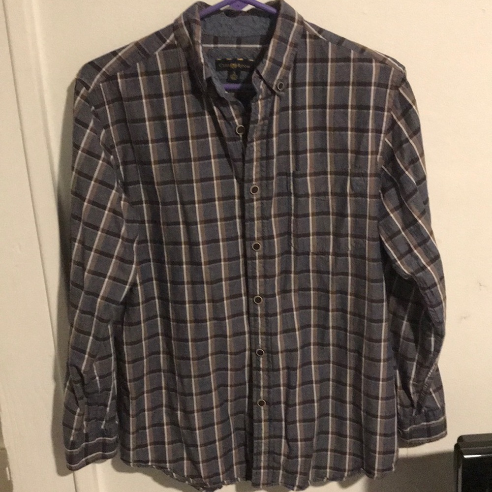 CLUB ROOM PLAID FLANNEL BUTTON DOWN